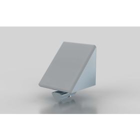 Winkel 40 × 40 silberfarbig pulverbeschichtet, Nut 8