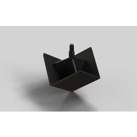 Abdeckkappe Eckform für Eckwinkel 20, schwarz, Nut 5