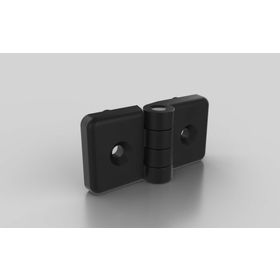 Kunststoffscharnier schwer (nicht aushängbar), 78x40 mm, Nut 10