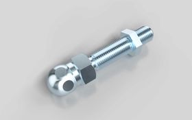 Gewindestange für Gelenkstellfüße, M8 x 40 mm, Kugelkopf-D=15 mm