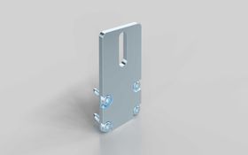 Abschlussplatte 40 x 80 mm, für Aluminium Rollenprofil, inklusive Montageset