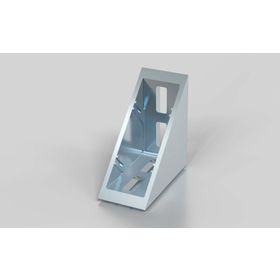 Winkel 40 × 80 silber pulverbeschichtet, Nut 8