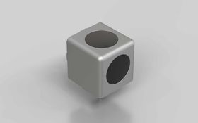 Würfelverbinder 40/2, blank, Nut 8