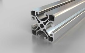 Aluminiumprofil, 40 x 40 mm, E, Nut 8