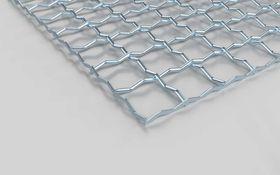 Wellengitter, 3,8 mm, silberfabig