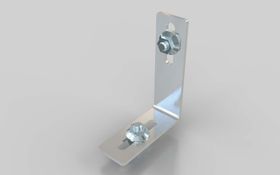 Befestigungswinkel 80 × 100 × 3, Edelstahl, Nut 10, inklusive Befestigung Nut 10/10