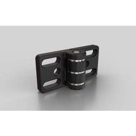 Zinkdruckguss Scharnier, nicht aushängbar, 80 x 40 mm, Nut 10