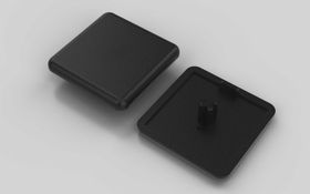 Abdeckkappe ESD, 40 x 40 mm, schwarz, Nut 8
