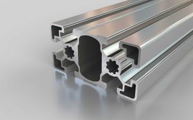 Aluminiumprofil, 90 x 45 mm, L, Nut 10