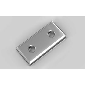 Verbindungsplatte 20 × 40 mm, Aluminium matt vernickelt