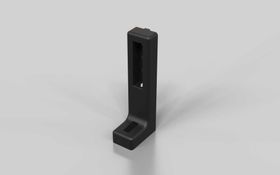 Bodenwinkel 160 x 60 x 38, schwarz, Nut 8