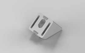 Winkelverbinder 20 45°, alufarbig, Nut 5
