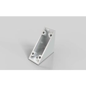 Winkel 40 × 40 silber lackiert RAL 9006 weißaluminium, Nut 5