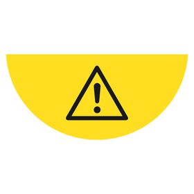 LongLife Schild –Bodenmarkierung ½ Kreis; Bodenkennzeichnungsschild ½ selbstkl.