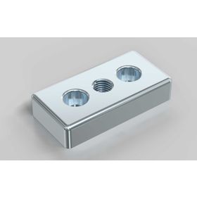 Fußplatte, 30 x 60 mm, schwarz