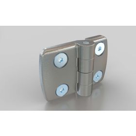 Aluminium-Kombischarnier, nicht aushängbar, 75 x 48 mm