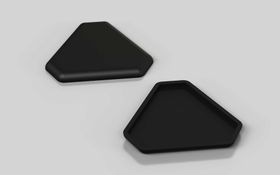 Abdeckkappe 3 × 40 mm / 120°, schwarz, Nut 8