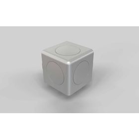 Würfelverbinder 40/3, silber lackiert, Nut 8