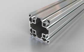 Aluminiumprofil, 80 x 80 mm, L, 4NVS, Nut 10