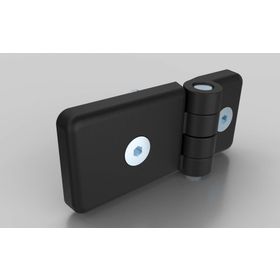 Kunststoffscharnier schwer, nicht aushängbar, 90 x 40 mm, Nut 8/10