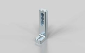Bodenwinkel 160 x 60 x 38, blank, Nut 8