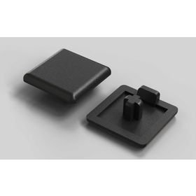 Abdeckkappe ESD, 20 x 20 mm, schwarz, Nut 6