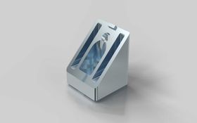 Winkelverbinder 40 45°, blank, Nut 5