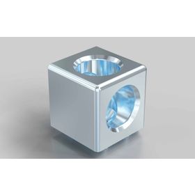 Würfelverbinder 30/2, blank, Nut 8