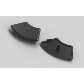 Abdeckkappe R40/80-60°, schwarz, Nut 8