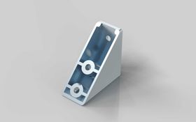 Winkelverbinder 40/80 45°, blank, Nut 5