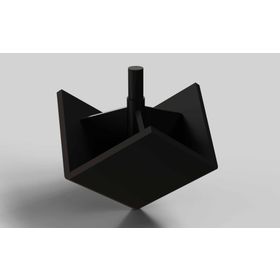 Abdeckkappe Eckform für Eckwinkel 30, ESD, schwarz, Nut 6