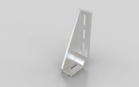 Fundamentwinkel, 117 × 57 × 28 mm, Stahl, verzinkt und transparent chromatiert
