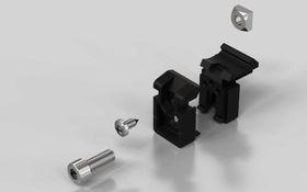 Variofix-Block mit Vierkantmutter M6, D28L, D28L Nut 10