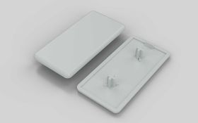Abdeckkappe, 40 x 80 mm, grau, Nut 8