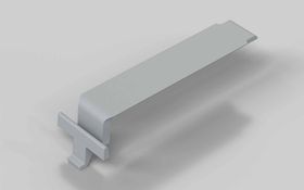 Abdeckkappe für T-Matic Verbinder, grau RAL 7042, Nut 8