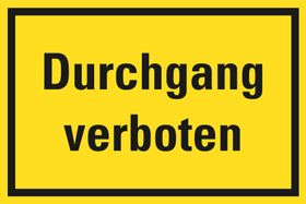 Hinweisschild; zur Wandmontage