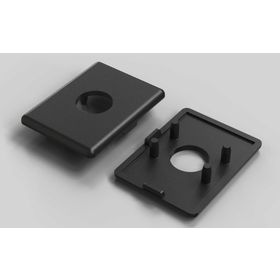 Abdeckkappe mit Loch ESD, 45 x 60 mm, Nut 10