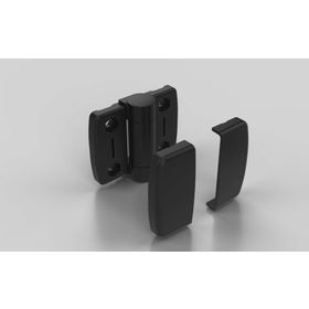 Systemscharnier mit Rastfunktion, nicht aushängbar, 40 x 40 mm, Nut 10, System I Nut 8