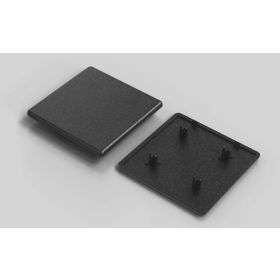 Abdeckkappe, 80x80 mm, schwarz, Nut 8