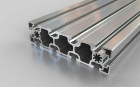 Aluminiumprofil, 180 x 45 mm, Nut 10