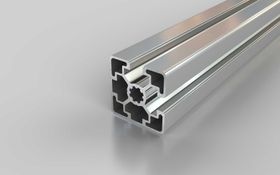 Aluminiumprofil, 45 x 45 mm, L, 2NVS, Nut 10