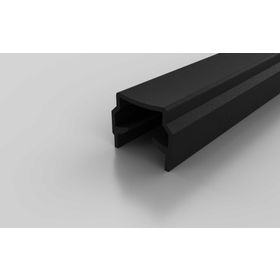 Abdeck- und Einfassprofil, schwarz RAL 9005, Nut 8