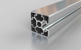 Aluminiumprofil, 45 x 45 mm, L, 1N, Nut 10