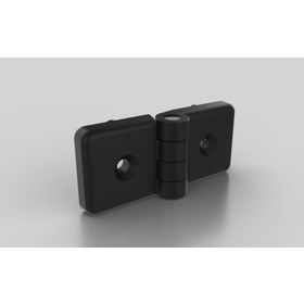 Kunststoffscharnier schwer (nicht aushängbar), 90x40 mm, Nut 10