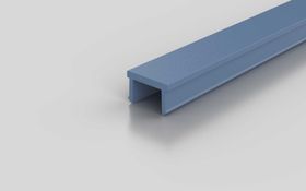 Abdeckprofil, taubenblau RAL 5014, Nut 10