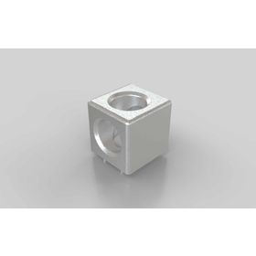 Würfelverbinder 30/2, silber lackiert, Nut 8