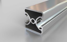 Aluminiumprofil, 40 x 40 mm, E, 2N180, Nut 8