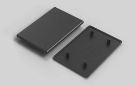Abdeckkappe, 80 x 120 mm, schwarz, Nut 8