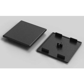 Abdeckkappe ESD, 90 x 90 mm, schwarz, Nut 10