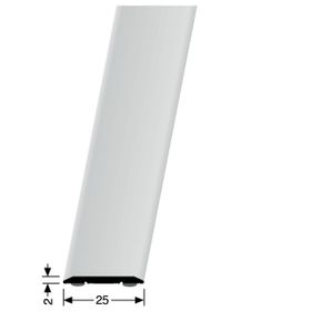 Küberit Übergangsprofil Ü-25 25x2mm SK Alu silber 1,0m